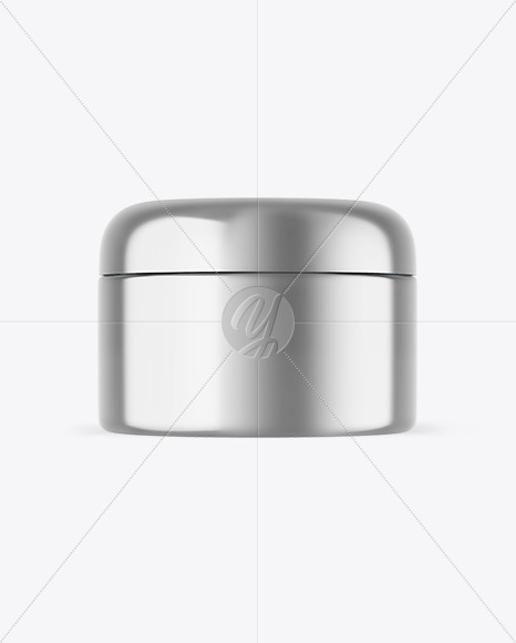 Metallic Cosmetic Jar Mockup