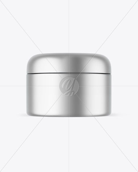 Matte Metallic Cosmetic Jar Mockup