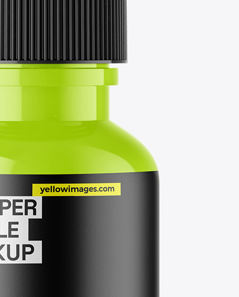 Glossy Dropper Bottle Mockup