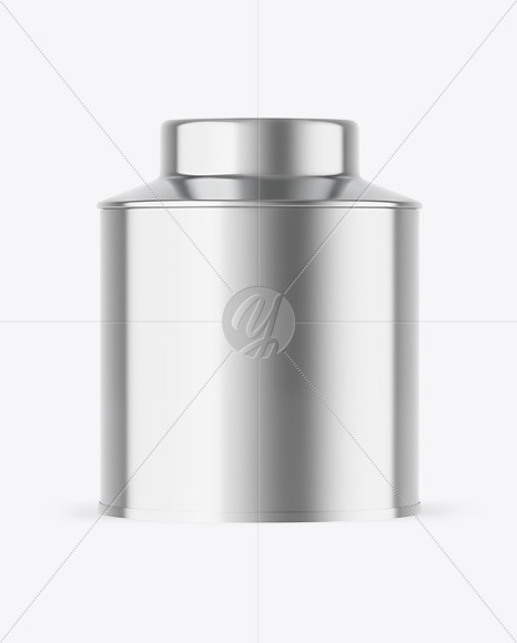 Metallic Tea Tin Can Mockup