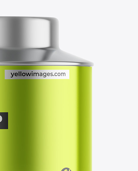 Metallic Tea Tin Can Mockup