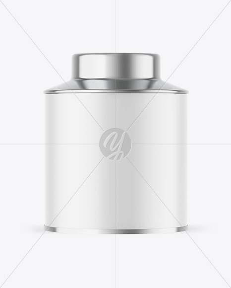 Matte Tea Tin Can Mockup