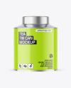 Glossy Tea Tin Can Mockup