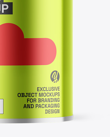 Metallic Tea Tin Can Mockup