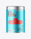 Matte Metallic Tea Tin Can Mockup