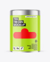 Glossy Tea Tin Can Mockup