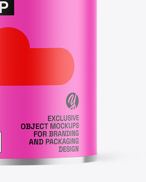 Matte Tea Tin Can Mockup