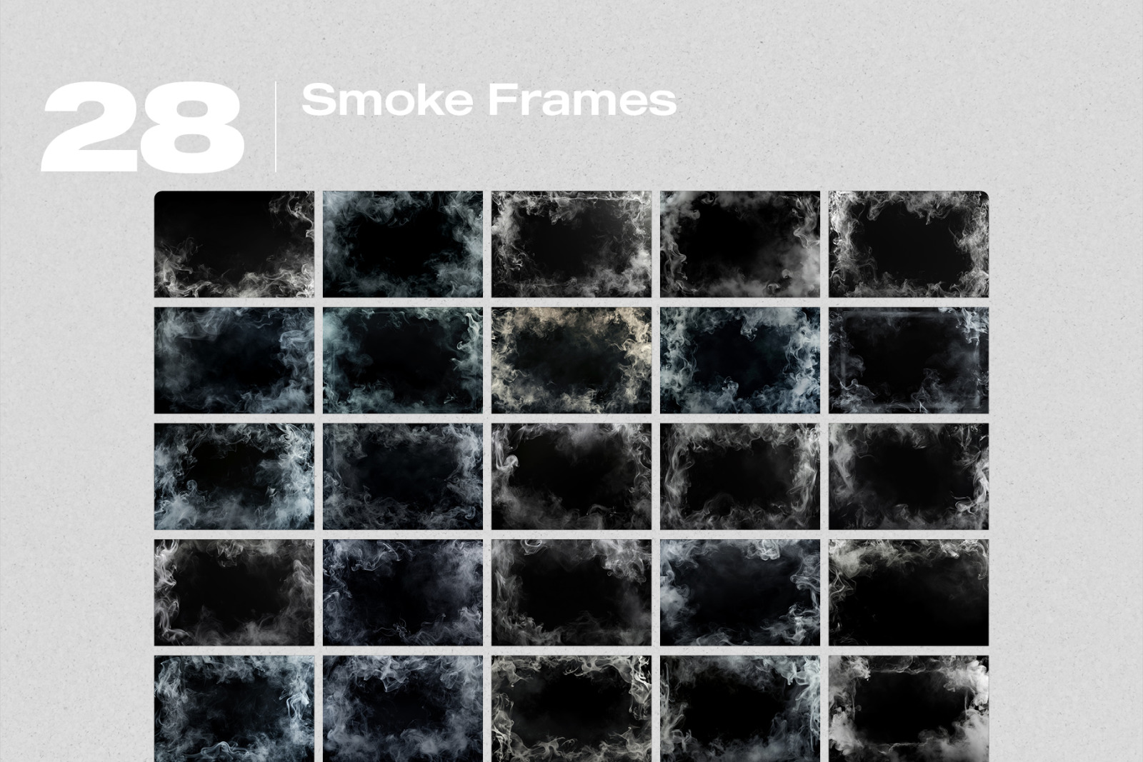 28 Smoke Frames Photo Overlay Effects