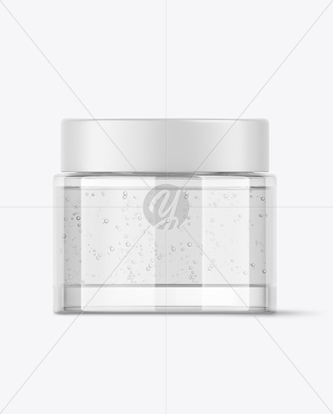 Clear Glass Gel Jar Mockup