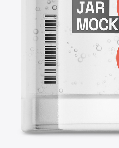 Clear Glass Gel Jar Mockup