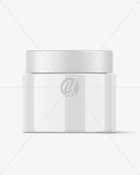 Glossy Cosmetic Jar Mockup