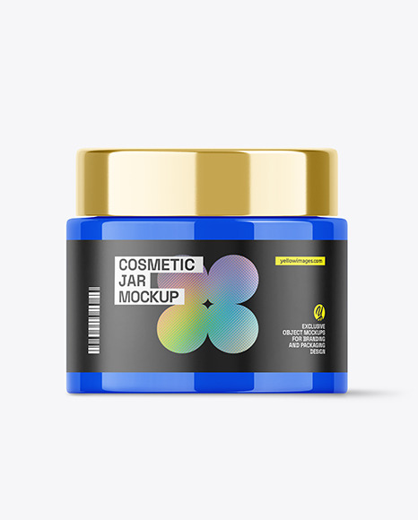 Glossy Cosmetic Jar Mockup