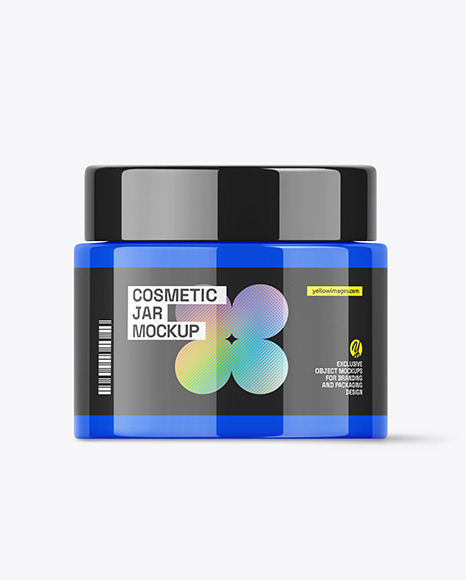 Glossy Cosmetic Jar Mockup