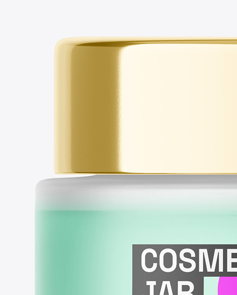 Frosted Glass Cosmetic Jar Mockup