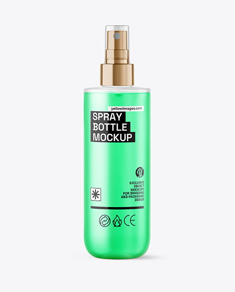 Frosted Color Liquid Spray Bottle Mockup