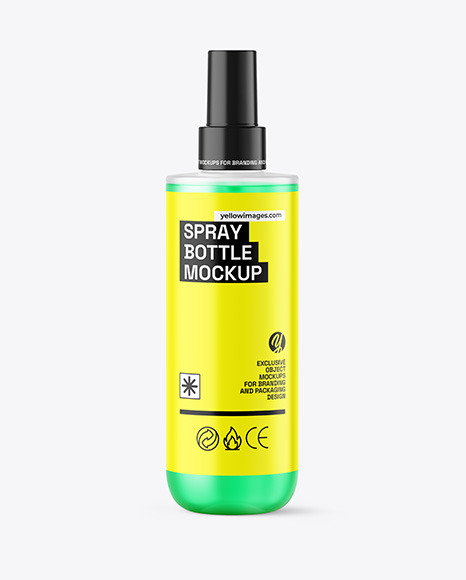 Frosted Color Liquid Spray Bottle Mockup