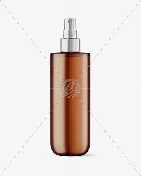 Frosted Amber Spray Bottle Mockup