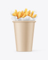 Kraft Paper Cup w/ French Fries Mockup