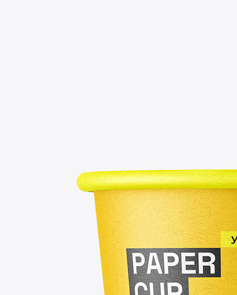 Kraft Paper Cup w/ French Fries Mockup