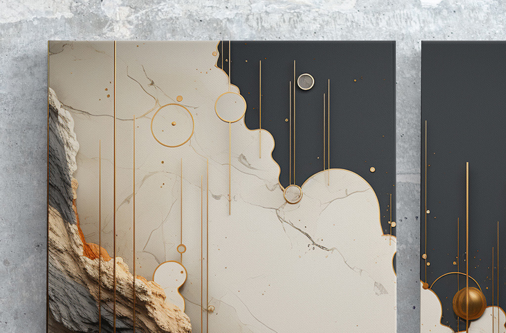 Front Leaning 2 Panel Canvas Ratio 4x5 Mockup Front Leaning 2 Panel Canvas Ratio 4x5 Mockup