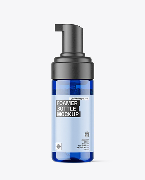 Blue Foamer Bottle Mockup