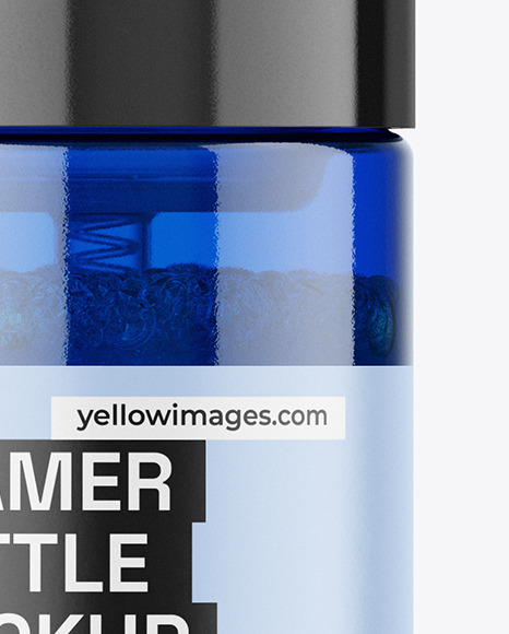 Blue Foamer Bottle Mockup