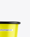 Glossy Paper Cup w/ French Fries Mockup