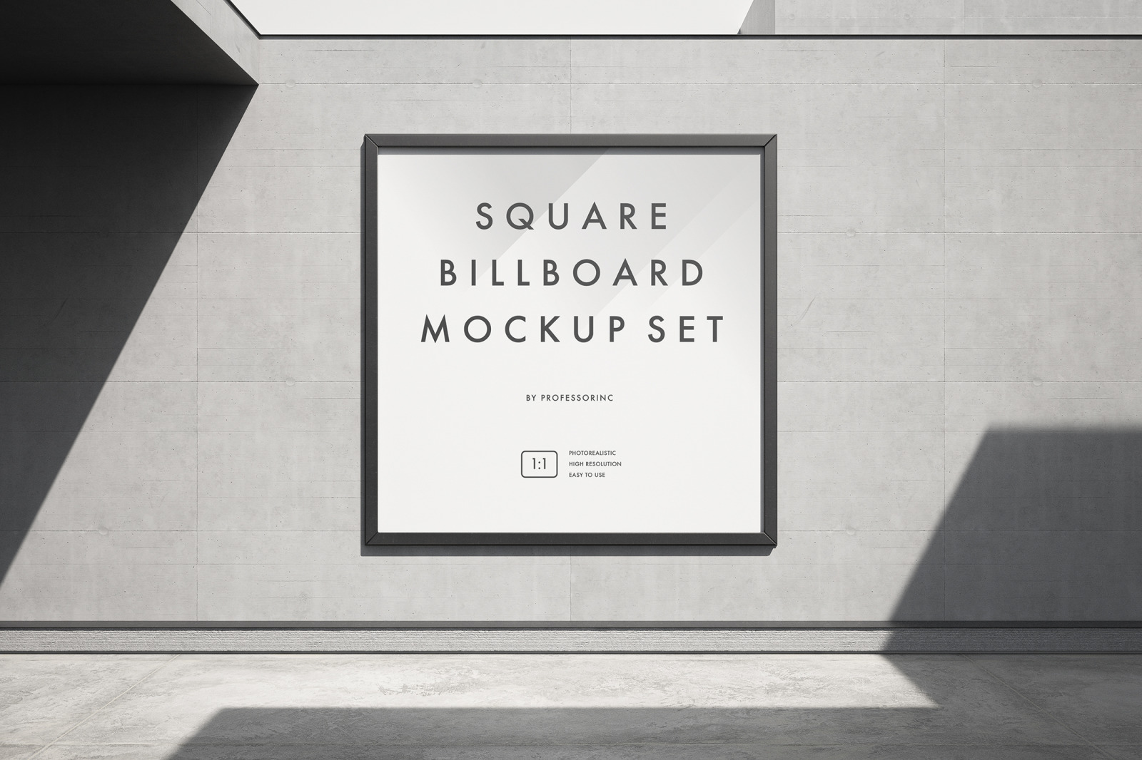 Square Billboard / Poster Mockup Set Square Billboard / Poster Mockup Set