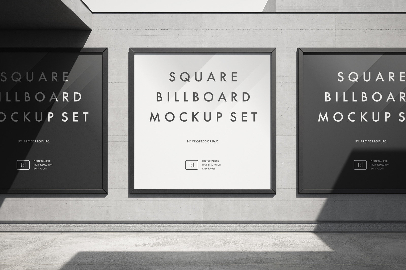 Square Billboard / Poster Mockup Set