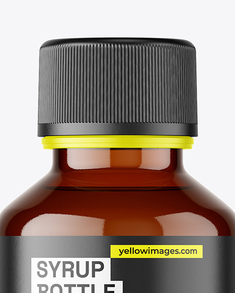 Amber Syrup Bottle Mockup