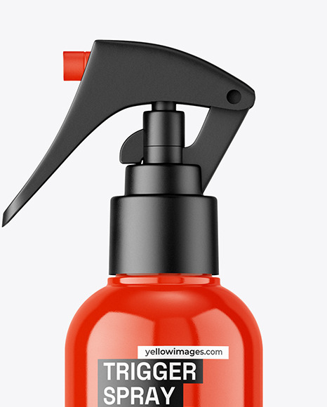 Glossy Trigger Spray Bottle Mockup