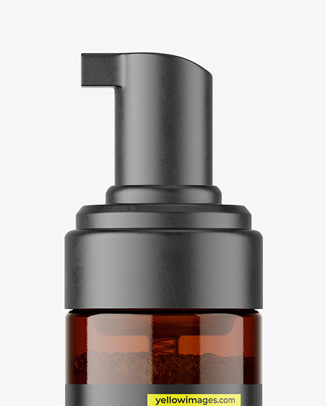 Amber Foamer Bottle Mockup