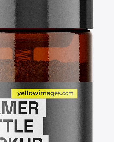 Amber Foamer Bottle Mockup