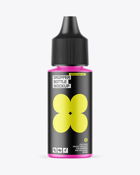 Matte Dropper Bottle Mockup