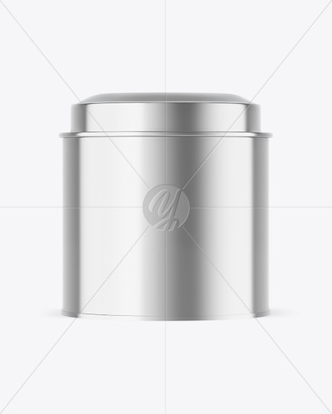 Metallic Tea Tin Can Mockup