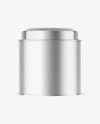 Matte Metallic Tea Tin Can Mockup