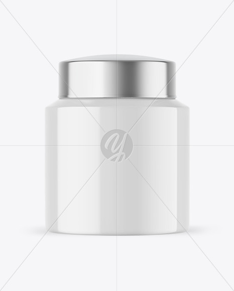 Glossy Tea Tin Can Mockup