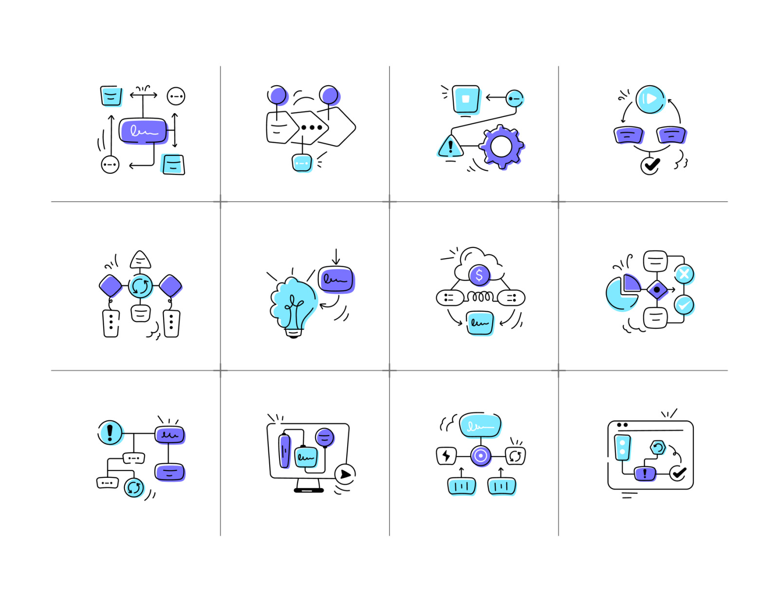 Animated Workflow Icon Set