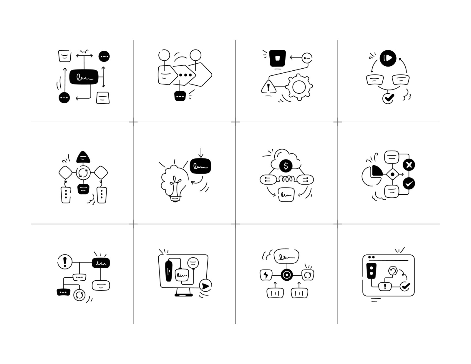 Animated Workflow Icon Set Animated Workflow Icon Set