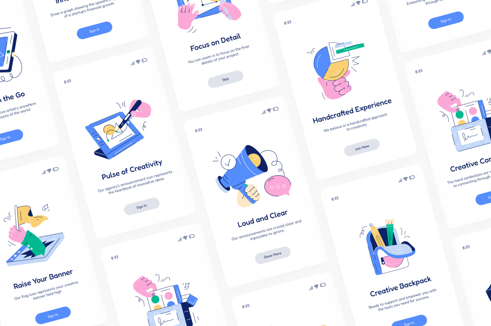 Creative Agency Illustration Set Creative Agency Illustration Set