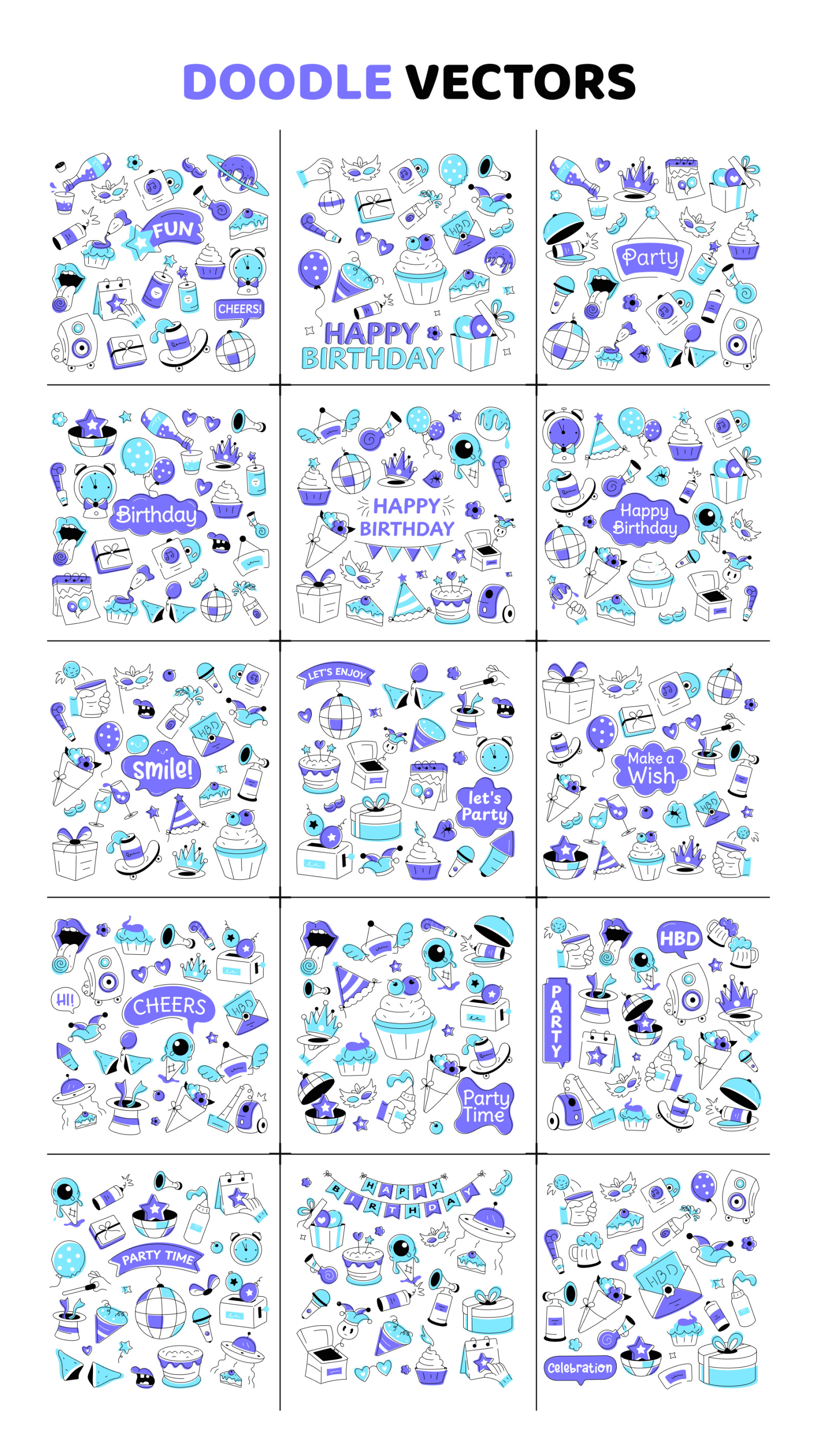 Birthday Doodles Pack Birthday Doodles Pack