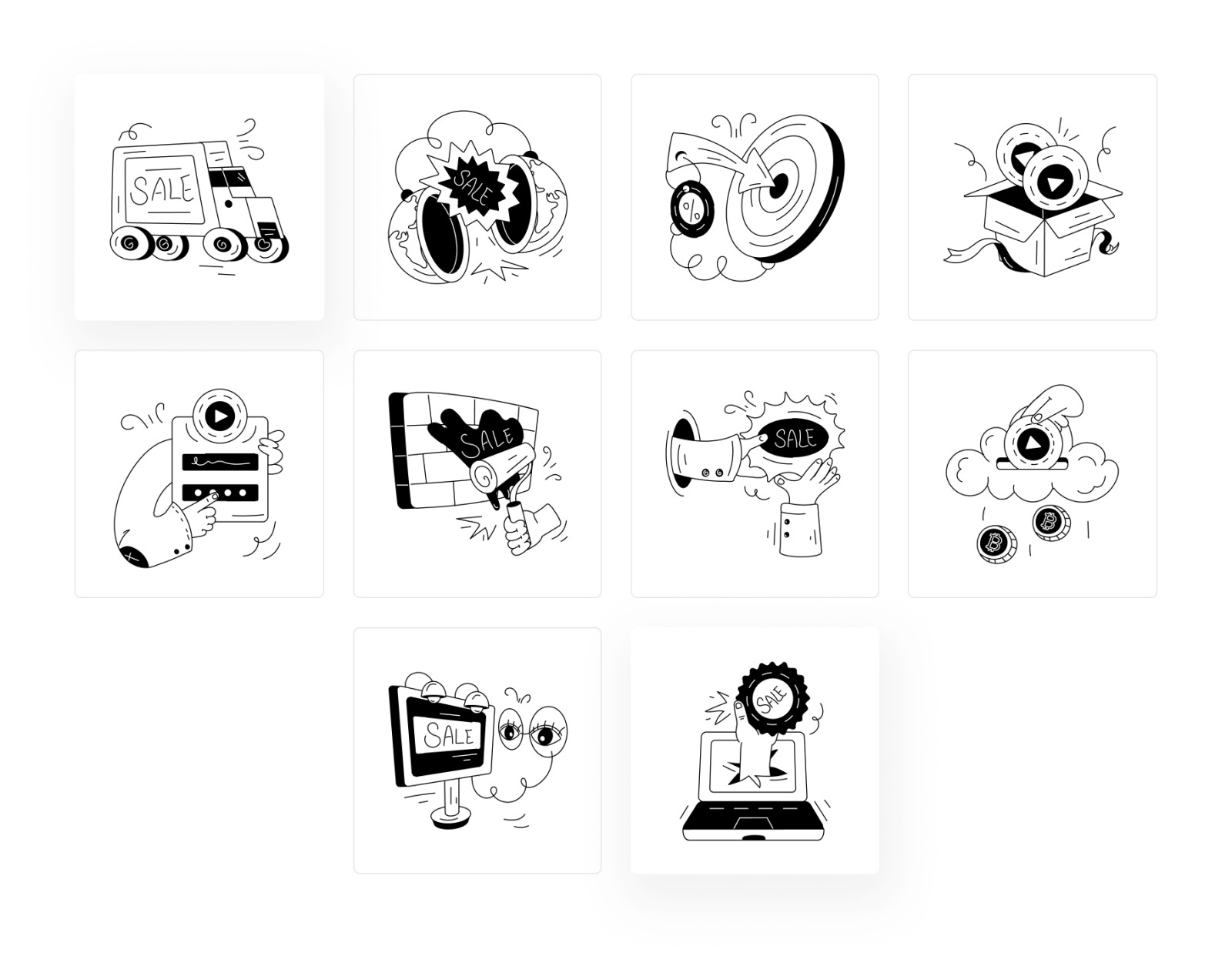 Animated Advertisement Illustrations Animated Advertisement Illustrations