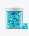 Plastic Jar with Gummies Mockup