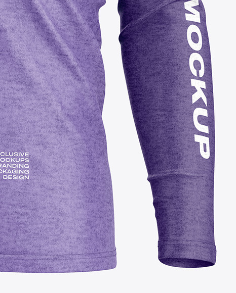 Men’s Heather Long Sleeve T-Shirt Mockup - Half Side View