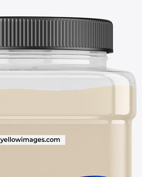 Clear Plastic Powder Jar Mockup