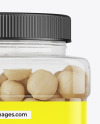 Clear Plastic Macadamia Nuts Jar Mockup