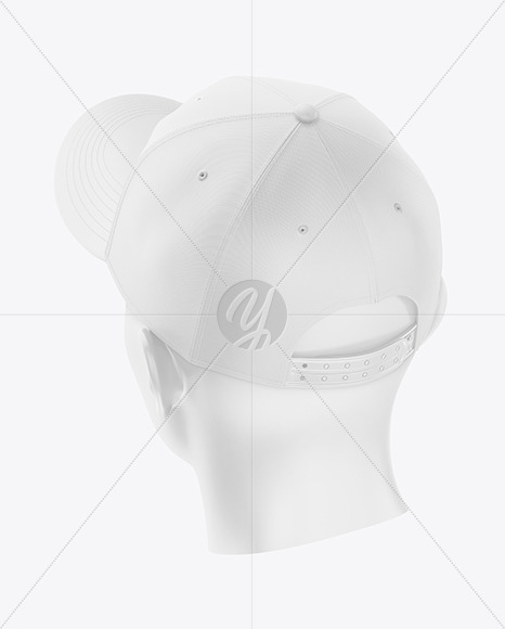 Baseball Cap Mockup - Back Side View