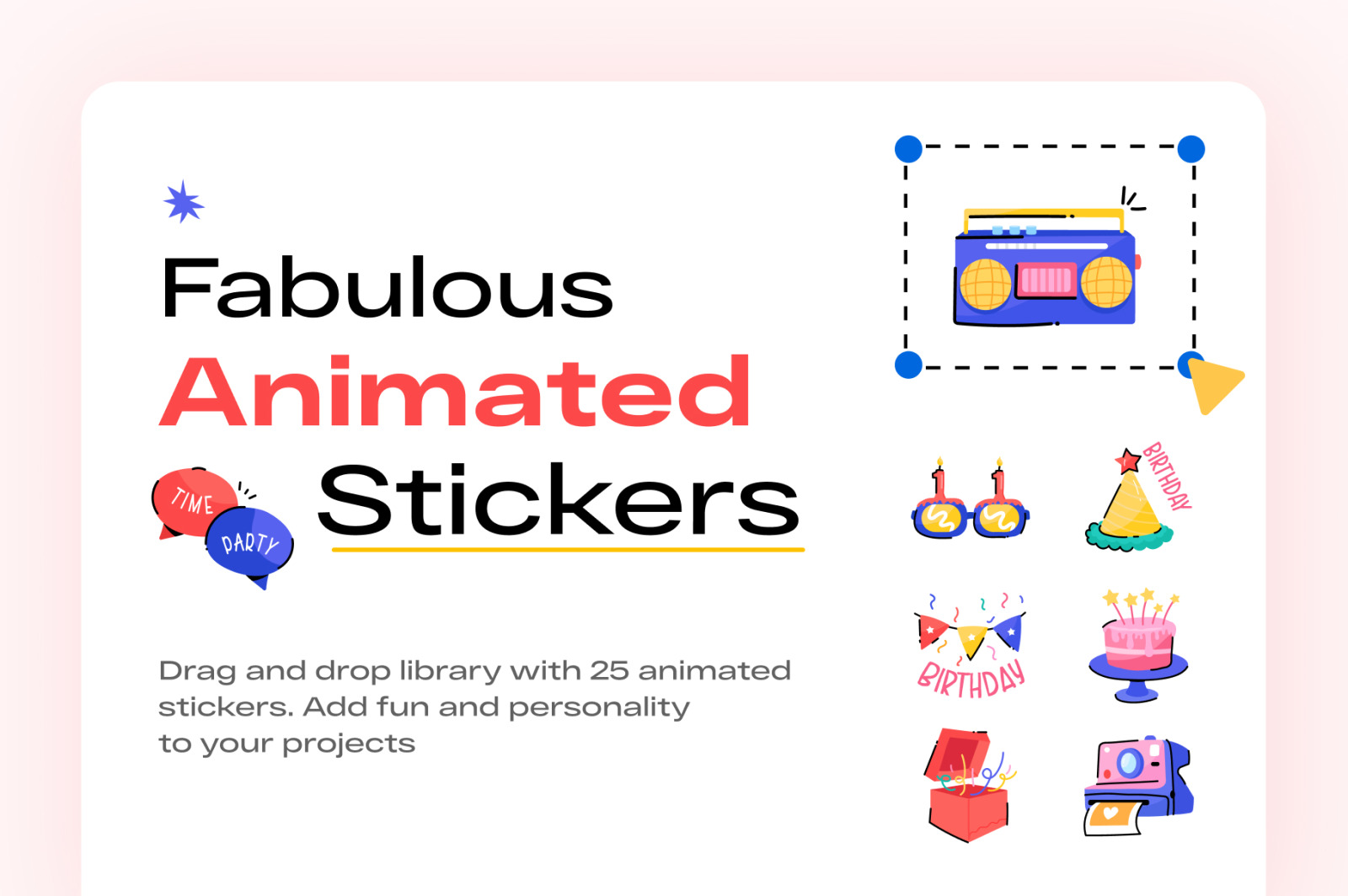 Birthday Party Animated Stickers