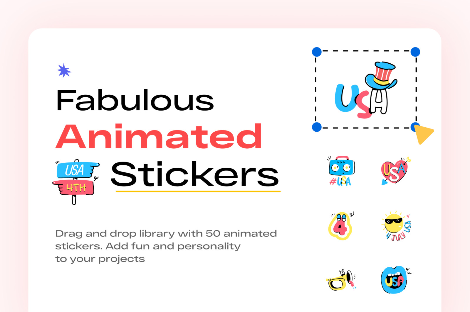 US Independence Day Stickers US Independence Day Stickers