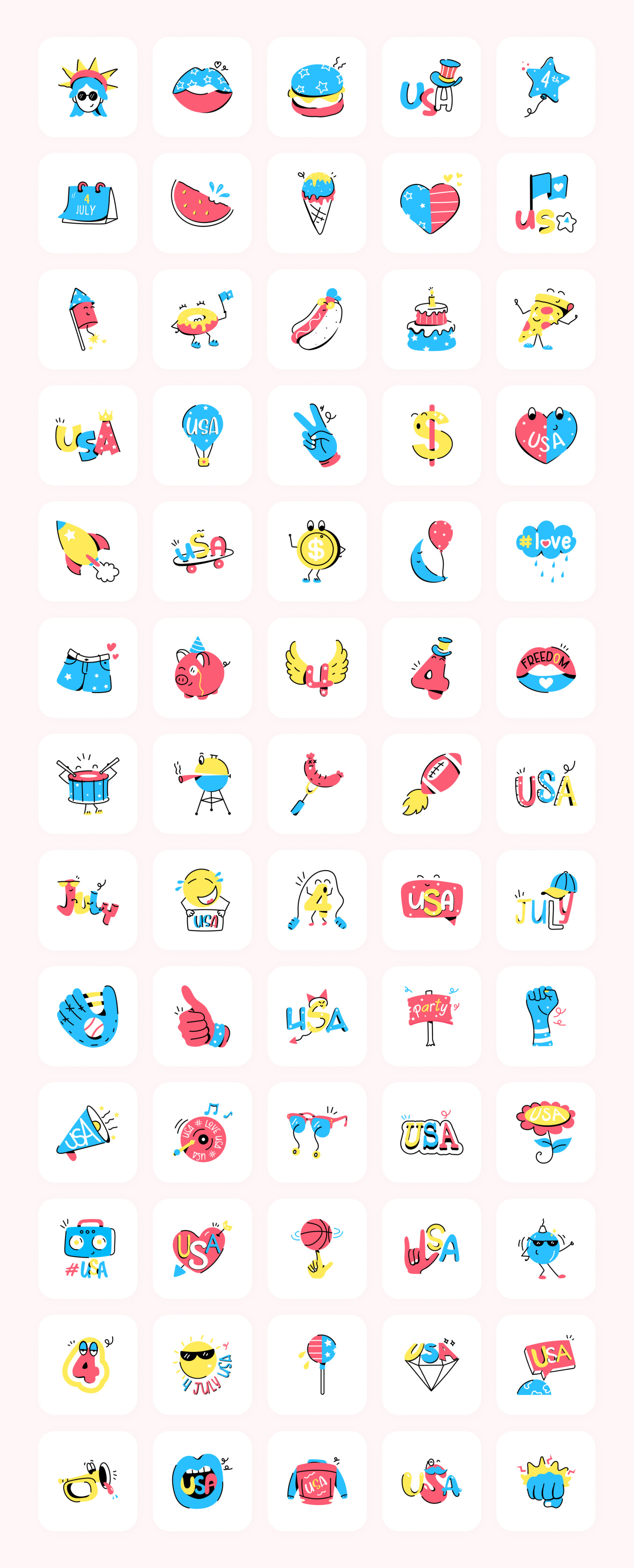 US Independence Day Stickers US Independence Day Stickers